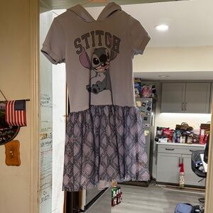 Disney Stitch Kids Dress - Gray and Purple
